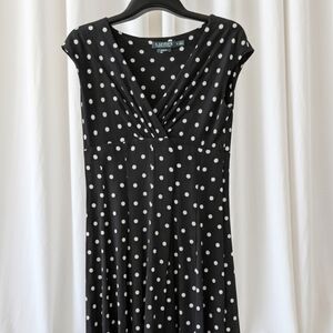 Lauren Ralph Lauren Polka Dot Midi Dress